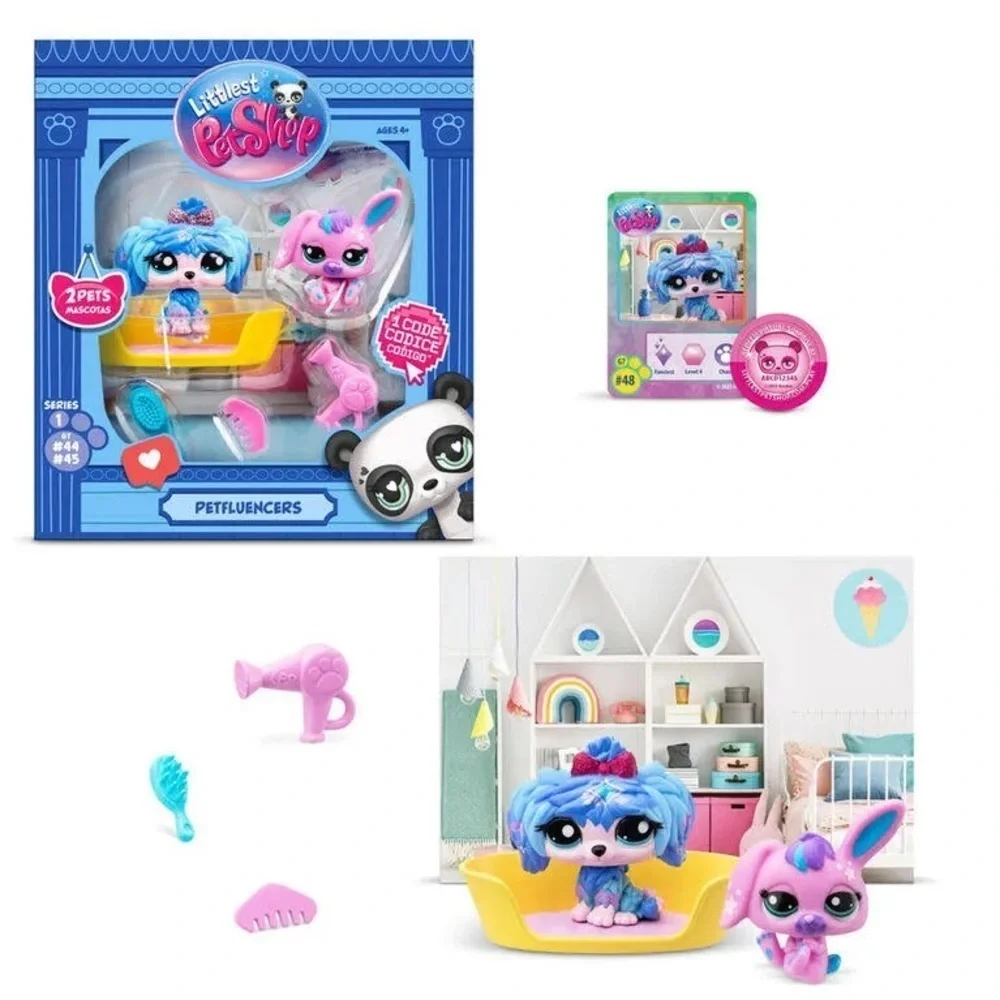 Paires Littlest Pet Shop Gen 7 Dog & Bunny Petfluencer #48 49 G7 LPS NEW